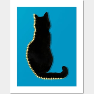 Cat lights Posters and Art